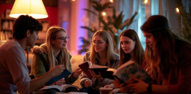 Jugendliche lesen Bücher