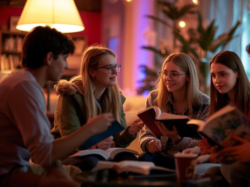 Jugendliche lesen Bücher